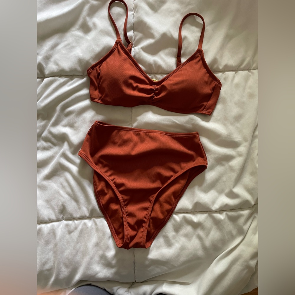 Rust High-Waisted Bikini Set - NWOT